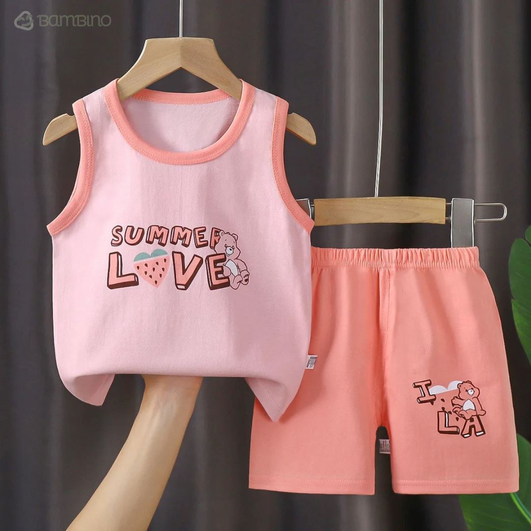 Conjunto Verão Para Menina Recém Nascida Bambino