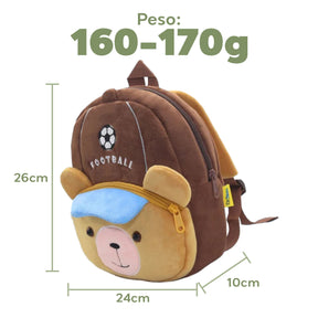 Mochila Infantil de Pelúcia para Crianças de 2 a 4 Anos de Idade