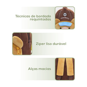 Mochila Infantil de Pelúcia para Crianças de 2 a 4 Anos de Idade