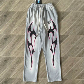 Calça Hellstar Grey Future Flame Sweatpants