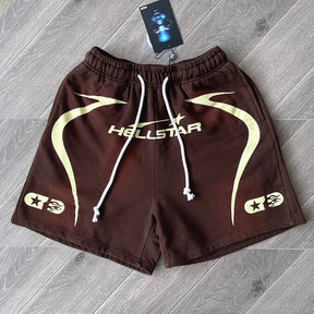 Hellstar Warm Up Shorts Brown