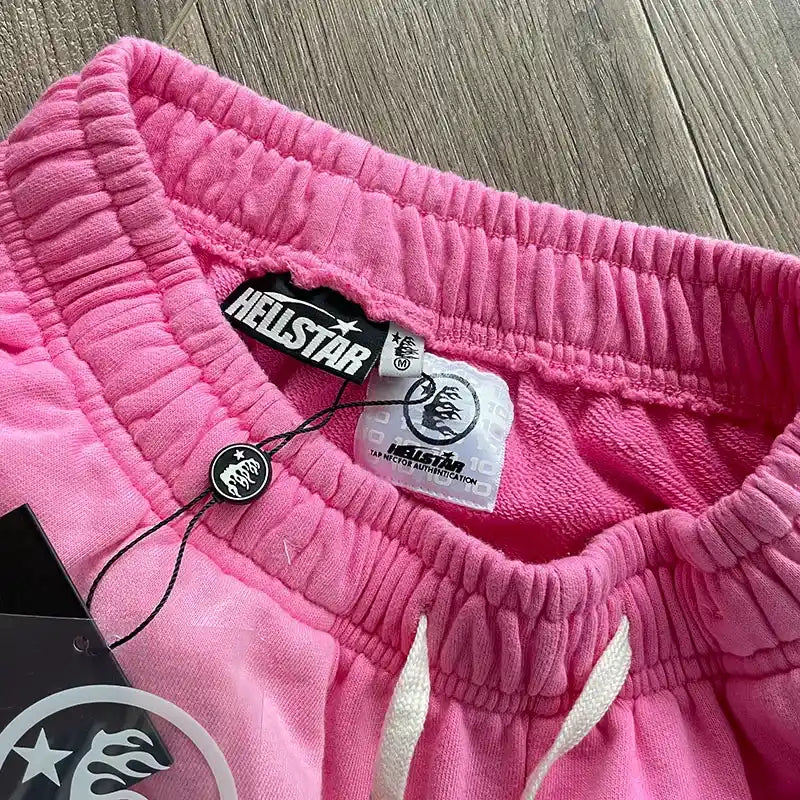 Calça Hellstar Flame Sweatpants Pink/Silver