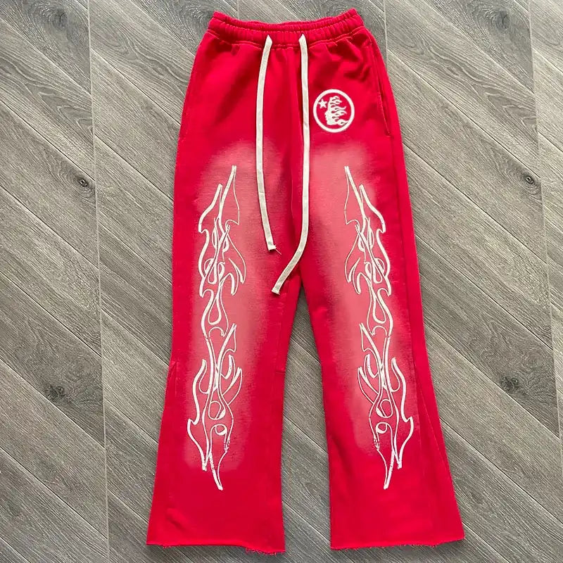 Calça Hellstar Red Flare Sweatpants