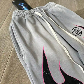 Calça Hellstar Grey Future Flame Sweatpants