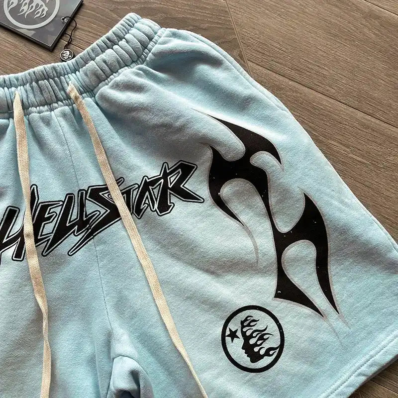 Shorts Moletom Hellstar Sky Blue