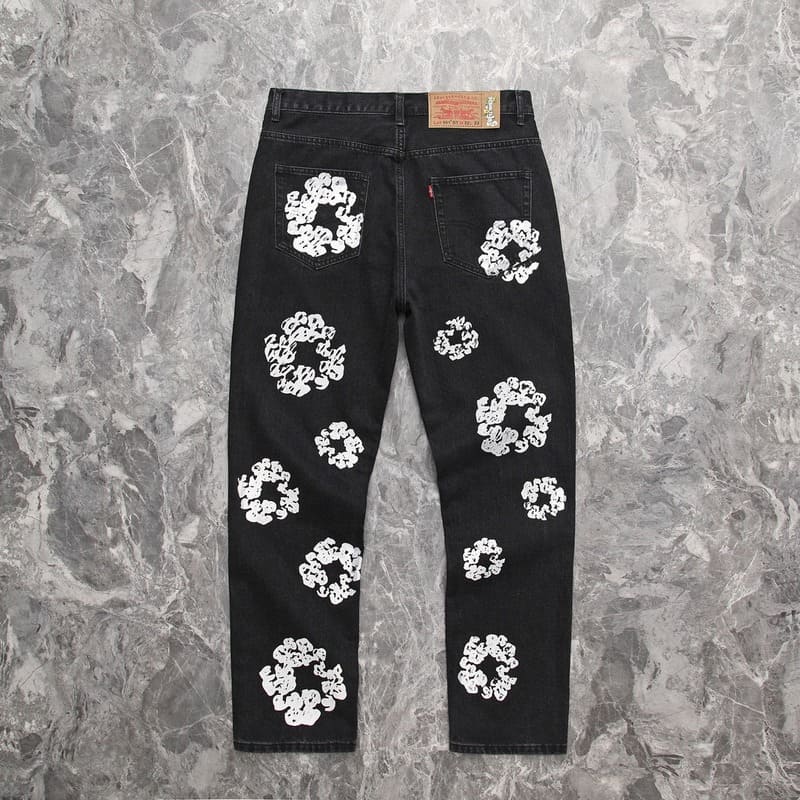 Calça Denim Tears x Levi's Cotton Wreath Jean Black