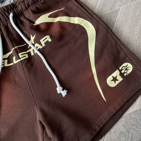 Hellstar Warm Up Shorts Brown