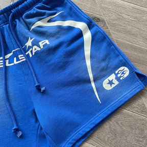 Hellstar Warm Up Shorts Blue