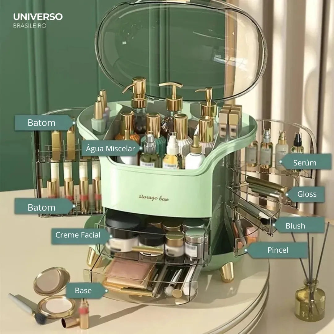 Organizador de Maquiagem e Porta Maquiagem - Minz