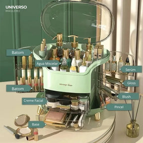Organizador de Maquiagem e Porta Maquiagem - Minz