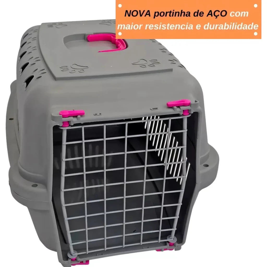 Caixa de Transporte com Porta de Aço para Cães e Gatos | Falcon™
