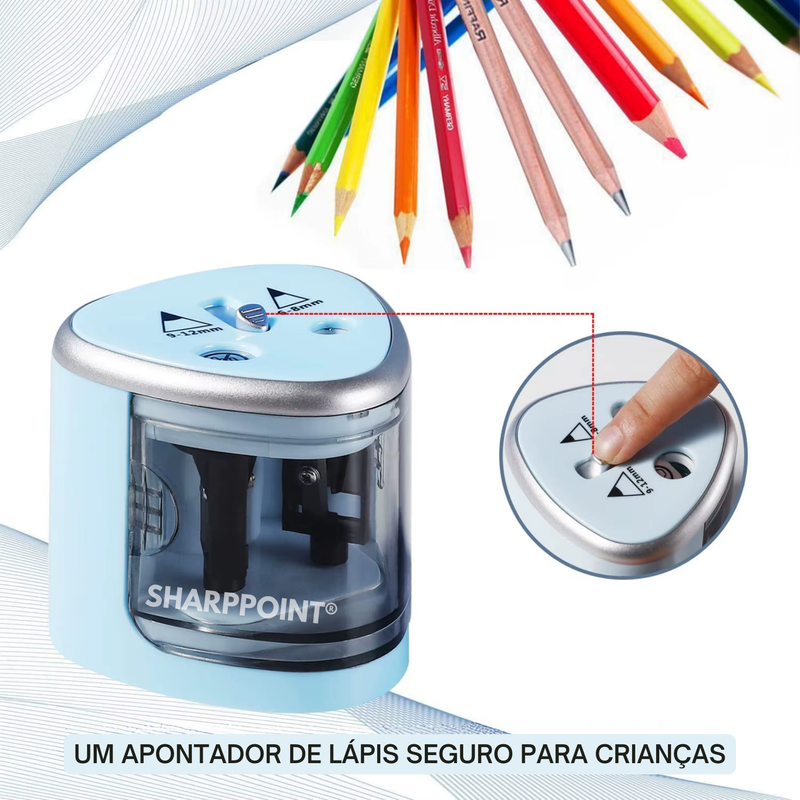 Apontador SharpPoint ® v2.0 - Afiação Precisa e Rápida, Ideal para Escritório e Estudo