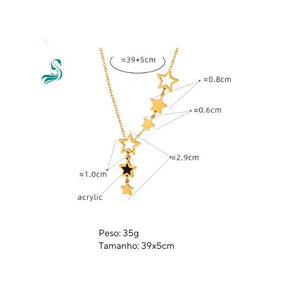 Colar em aço inoxidável banhado a ouro 18k LifeStar