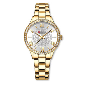 Relógio Feminino de Luxo Cravejado - Curren