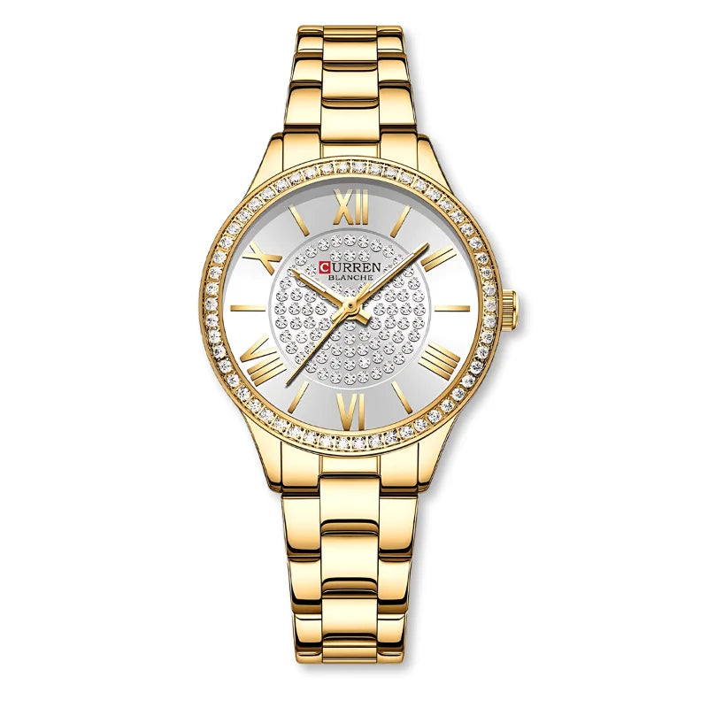 Relógio Feminino de Luxo Cravejado - Curren