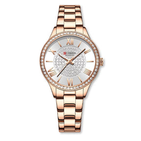 Relógio Feminino de Luxo Cravejado - Curren