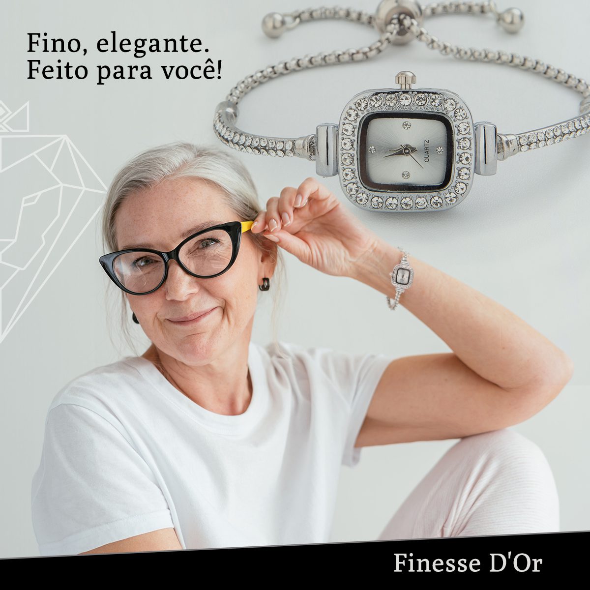 Relógio Feminino Ultrafino – Finesse D’Or