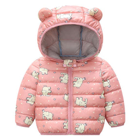 Jaqueta Puffer Infantil com Orelhinhas