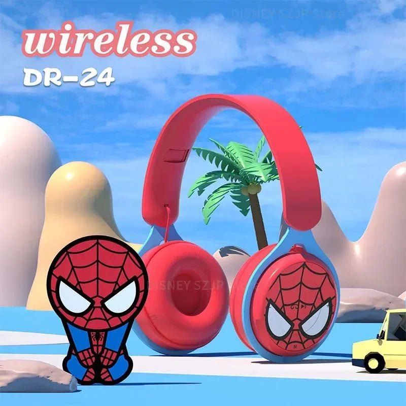 Fone Disney marvel y08 sem fio bluetooth fones de ouvido dobrável alta fidelidade surround som portátil para crianças anime dos desenhos animados kids