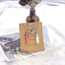 Colar de Casal Yin Yang com Pingente de Cristal
