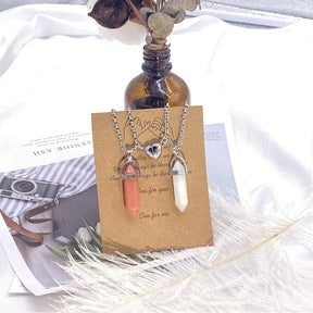 Colar de Casal Yin Yang com Pingente de Cristal