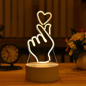 Luminária 3D Criativa Noturna