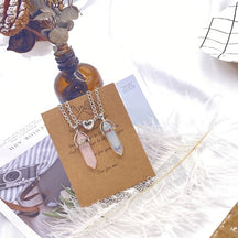 Colar de Casal Yin Yang com Pingente de Cristal