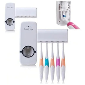 Aplicador Automático de Creme Dental + Suporte de Escovas de Dente de BRINDE