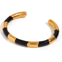 Pulseiras Elegantes de Aço Inoxidável com Esmalte
