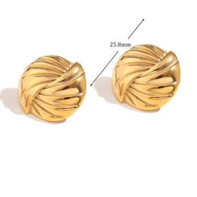 Brincos Trançados Dourados Elegantes