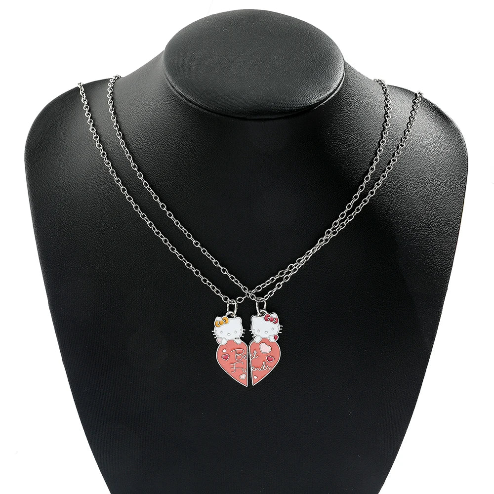 Sanrio Hello Kitty pendant necklace cute girl collarbone chain best friend pendant necklace Sweet Pendant Necklace