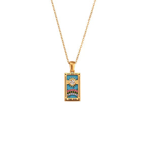 Colares Tarot de Aço Inoxidável com Zircônia
