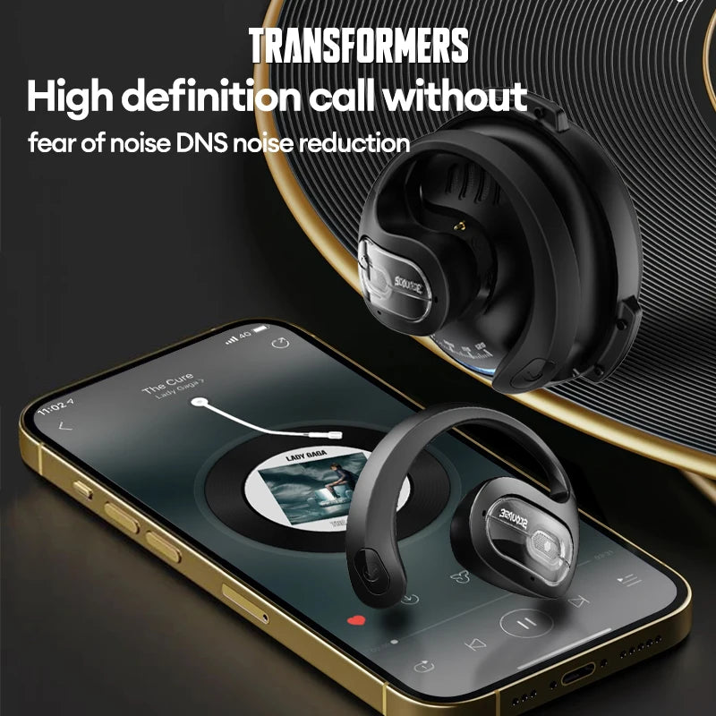 Fone TRANSFORMERS TF-T07 × X15 Pro Gancho de ouvido sem fio Bluetooth 5.4 Fones de ouvido de baixa latência Fones de ouvido esportivos para jogos Gamer