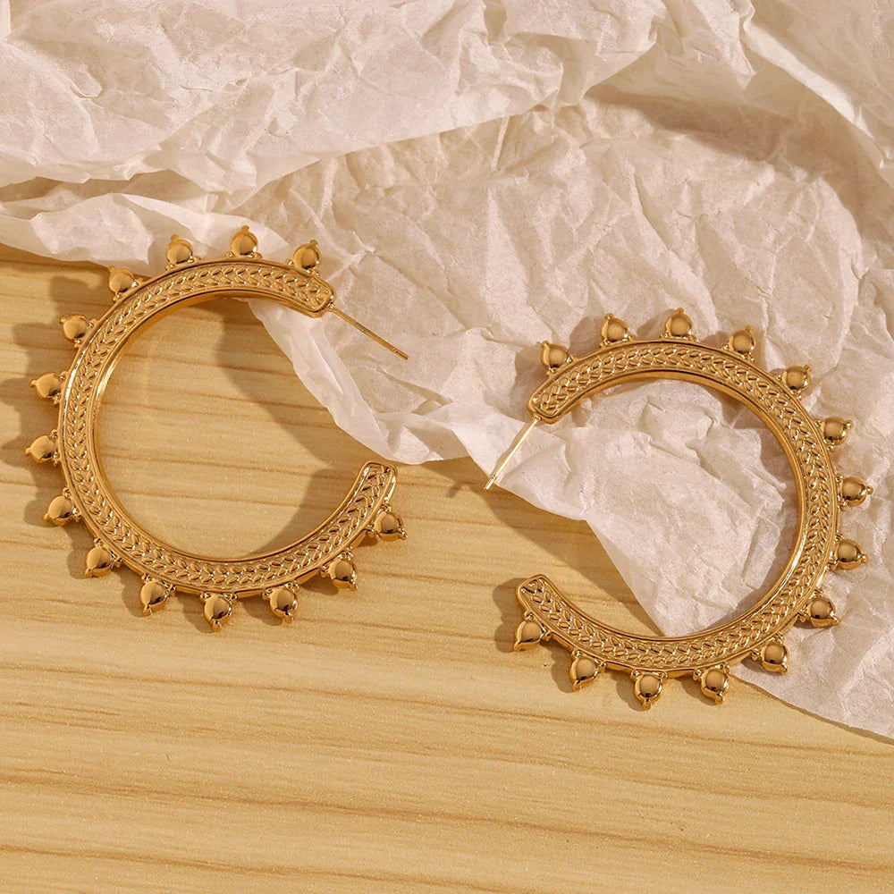 Brinco Argola Boho Ouro 18K