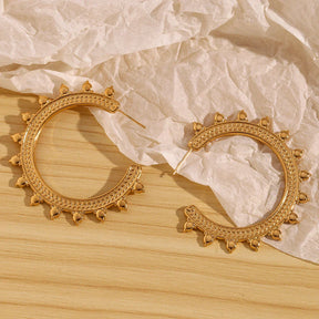 Brinco Argola Boho Ouro 18K