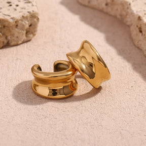 Brincos de Ouro 18K com Design Elegante