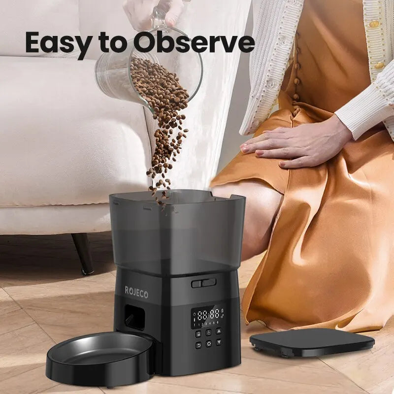 Alimentador automático para animais de estimação, versão automática, dispensador de comida para gato, acessórios, controle inteligente, alimentador para animais de estimação, cães, gatos