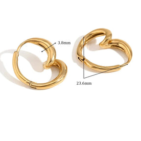 Brinco Argola Dourado com Design Orgânico