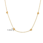 Colar Elegante Coração Dourado em Aço Inoxidável
