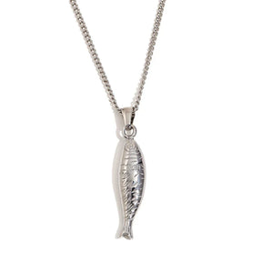 Colar Feminino com Pingente de Peixe em Aço Inoxidável Banhado a Ouro