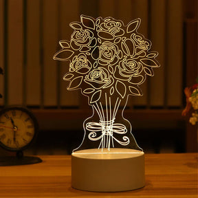 Luminária 3D Criativa Noturna