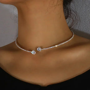 Colar Feminino Três Camadas em Prata 925 com Charme