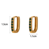 Argolas Elegantes com Zircônia Verde