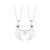 2pcs/set Pull Hook Hands Couple Necklace Pinky Swear Promise Love Hug Chain Necklace for Best Friend Couples Birthday Gifts