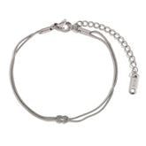 Pulseira Dupla Burnetts Joias: Elegância em Aço Inoxidável