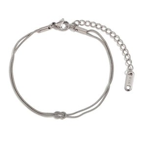 Pulseira Dupla Burnetts Joias: Elegância em Aço Inoxidável