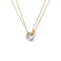 Colar Elegante de Aço Inoxidável Bicolor