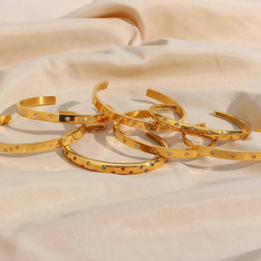 Pulseira Estrela e Lua Banhada a Ouro 18K AustinGold