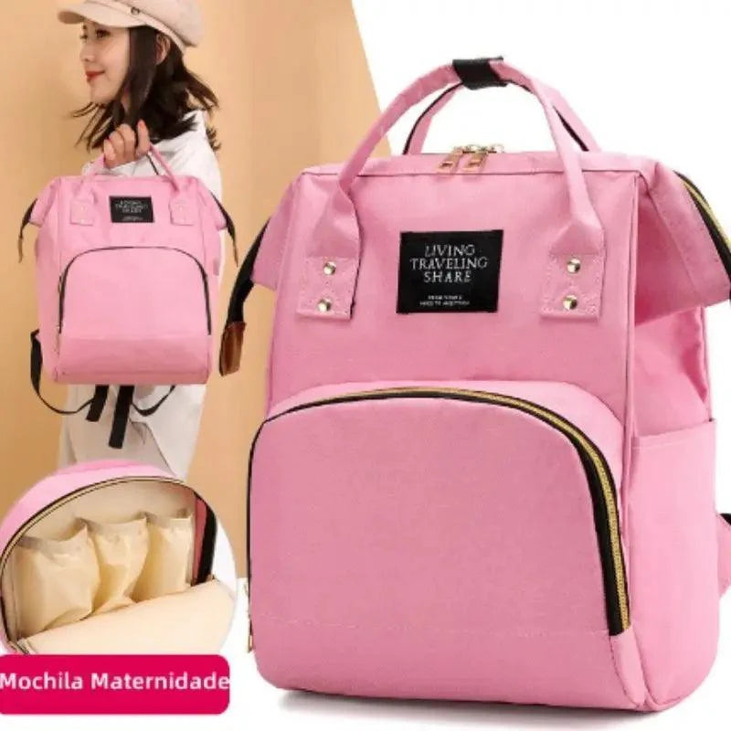 Mochila Maternidade Bolsa Mamãe Bebê Multifunção 40x23 CM