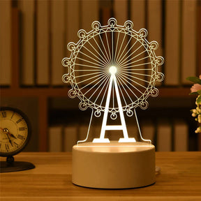Luminária 3D Criativa Noturna